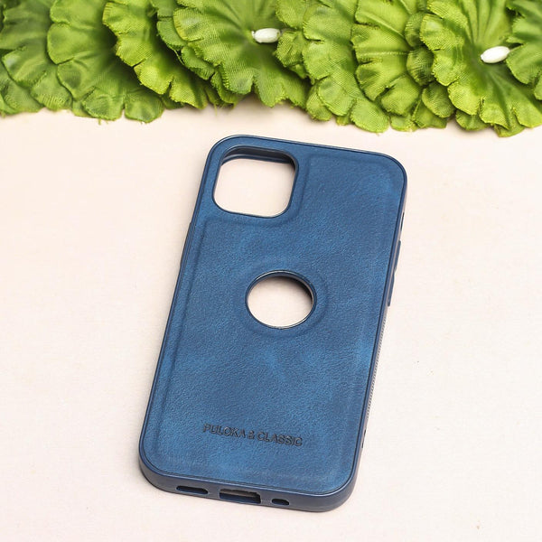 Dark Blue Classic Leather Case for Apple Iphone 13