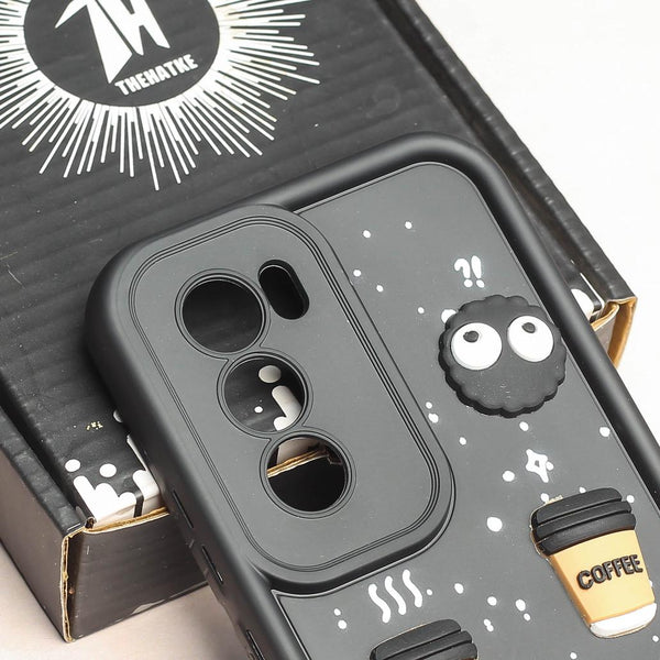 Black COFFEE (ALWAYS HAPPY) Silicone case for Oppo Reno 12