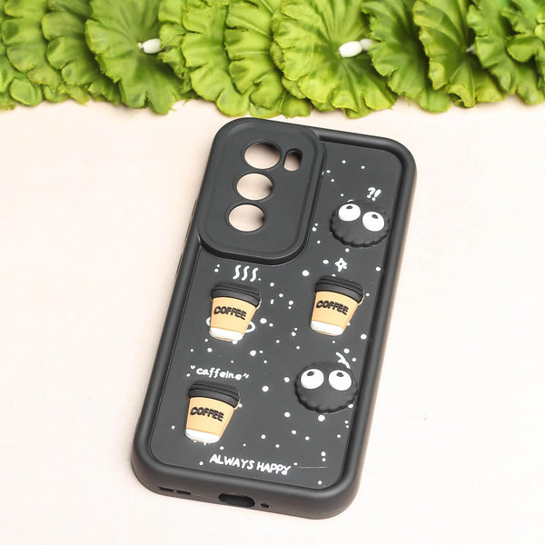 Black COFFEE (ALWAYS HAPPY) Silicone case for Oppo Reno 12