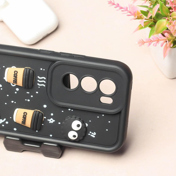 Black COFFEE (ALWAYS HAPPY) Silicone case for Oppo Reno 12