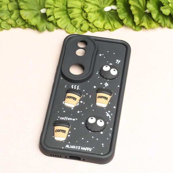 Black COFFEE (ALWAYS HAPPY) Silicone case for Vivo V50
