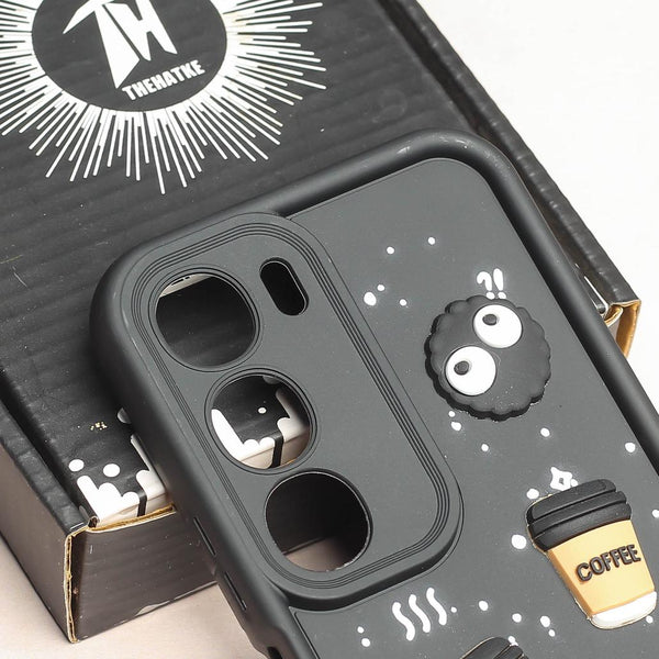 Black COFFEE (ALWAYS HAPPY) Silicone case for Vivo Y29