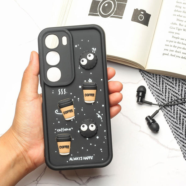 Black COFFEE (ALWAYS HAPPY) Silicone case for Vivo Y29