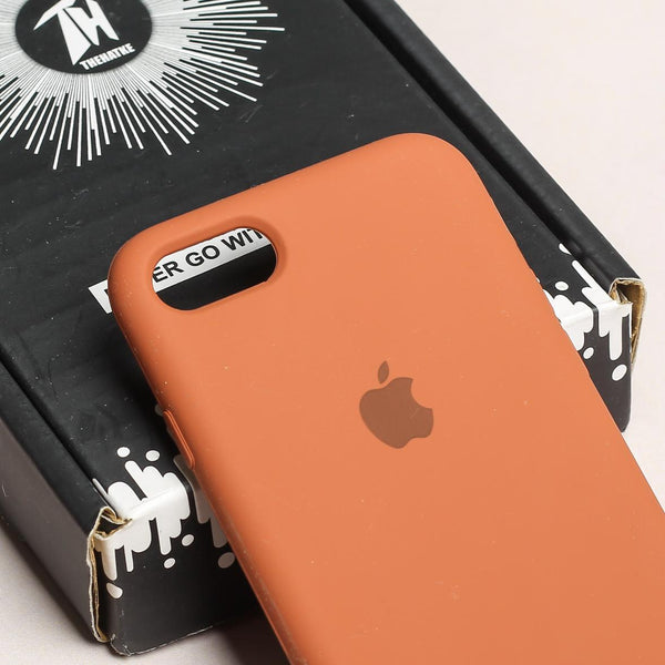 Brown Original Silicone case for Apple iphone 7