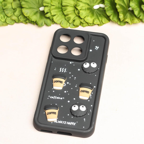 Black COFFEE (ALWAYS HAPPY) Silicone case for Motorola Edge 60 Fusion