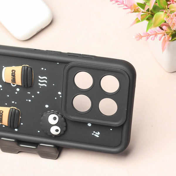 Black COFFEE (ALWAYS HAPPY) Silicone case for Motorola Edge 60 Fusion