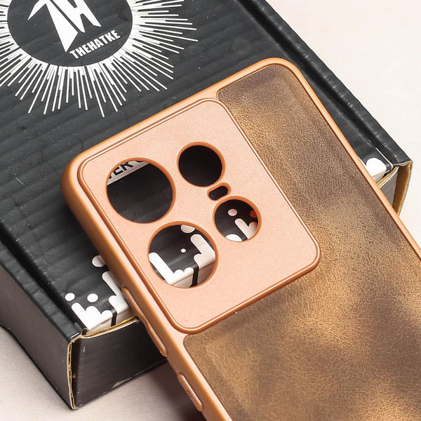 Brown Classic Leather Case for Motorola Edge 50 Pro