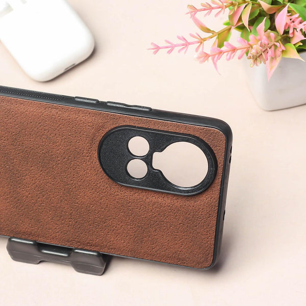 X-LEVEL Dark Brown Leather Case for Oppo Reno 10 Pro