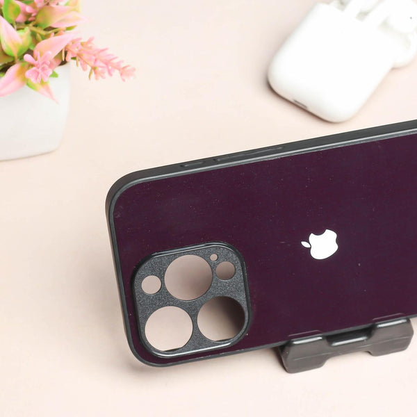 Black metal back case for Apple Iphone 16 Pro