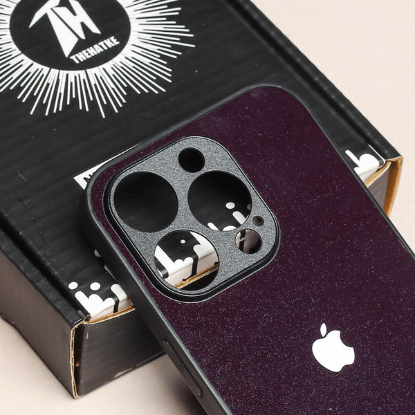 Black metal back case for Apple Iphone 14 Pro