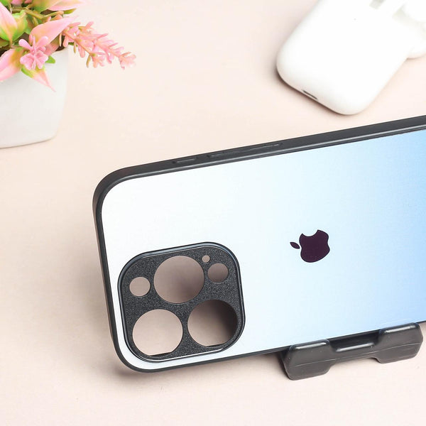 Blue Gradient metal back case for Apple Iphone 15 Pro