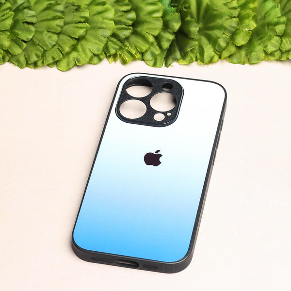 Blue Gradient metal back case for Apple Iphone 15 Pro