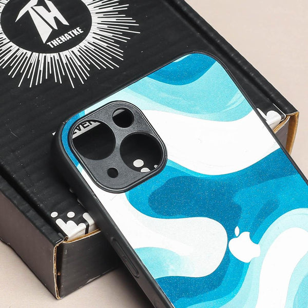 Oceanic Flow metal back case for Apple Iphone 13