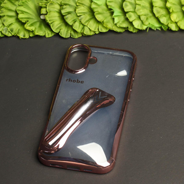 Rhobe Pink Silicone Case for Apple Iphone 16