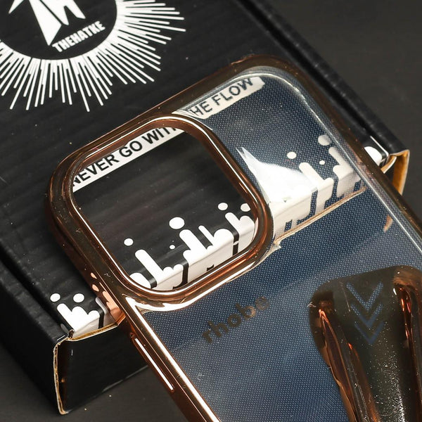 Rhobe Golden Silicone Case for Apple Iphone 16 Pro Max