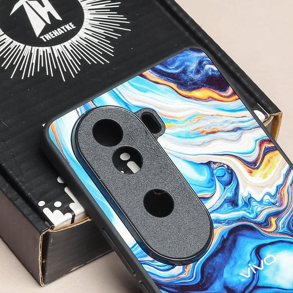 Blue Opulent metal back case for Vivo V40e