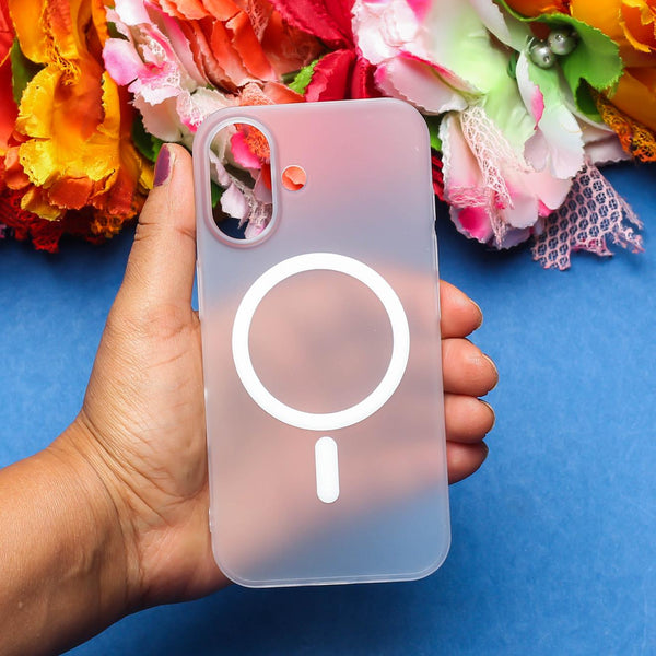 White Paper Matte Magsafe Case for Apple Iphone 16 Plus