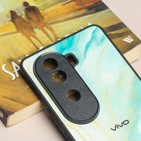 Green Luxe Marble metal back case for Vivo V40e