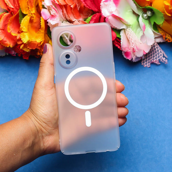 White Paper Matte Magsafe Case for Oneplus Nord Ce 3 Lite