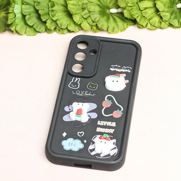 Black Little Bunny Silicone case for Samsung A55
