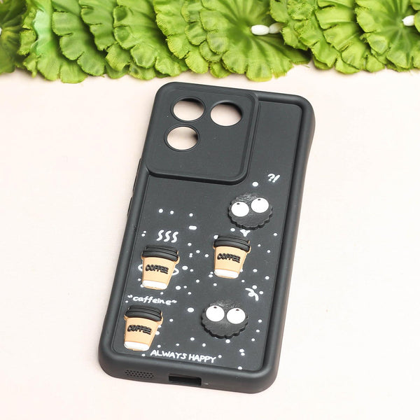 Black COFFEE (ALWAYS HAPPY) Silicone case for Vivo T2 Pro