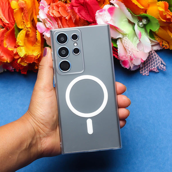 White Paper Matte Magsafe Case for Samsung S23 Ultra