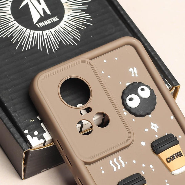 Brown COFFEE (ALWAYS HAPPY) Silicone case for Oppo Reno 10