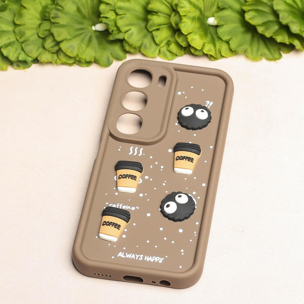 Brown COFFEE (ALWAYS HAPPY) Silicone case for Vivo Y29