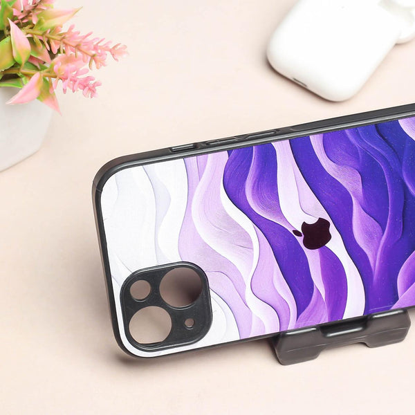 Purple Crest metal back case for Apple Iphone 13