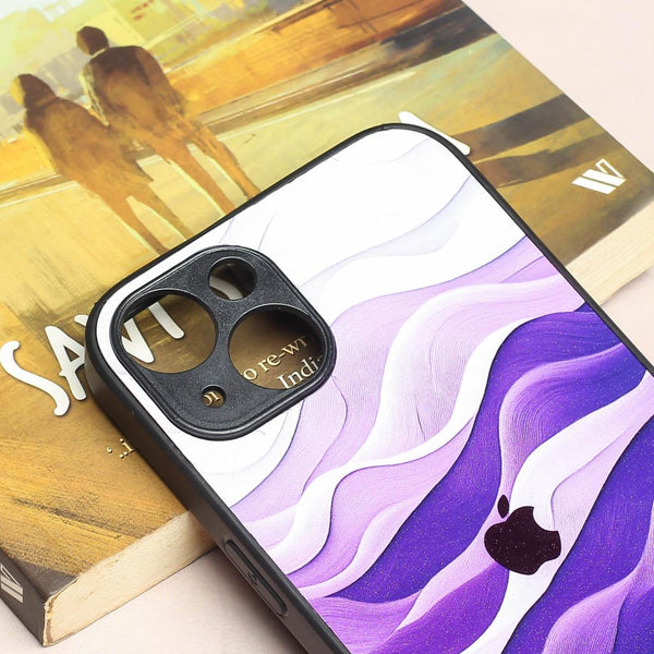 Purple Crest metal back case for Apple Iphone 13