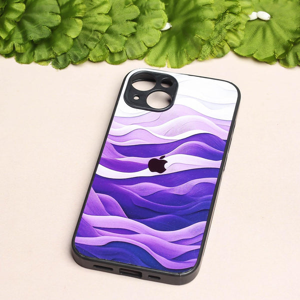 Purple Crest metal back case for Apple Iphone 13