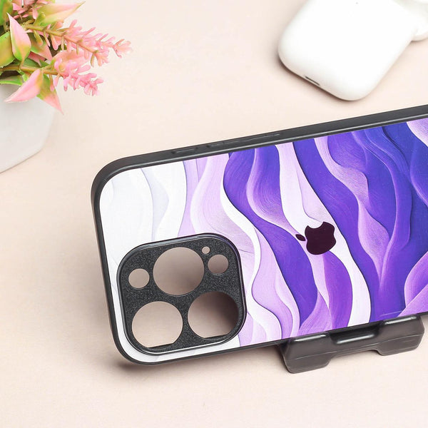 Purple Crest metal back case for Apple Iphone 15 Pro