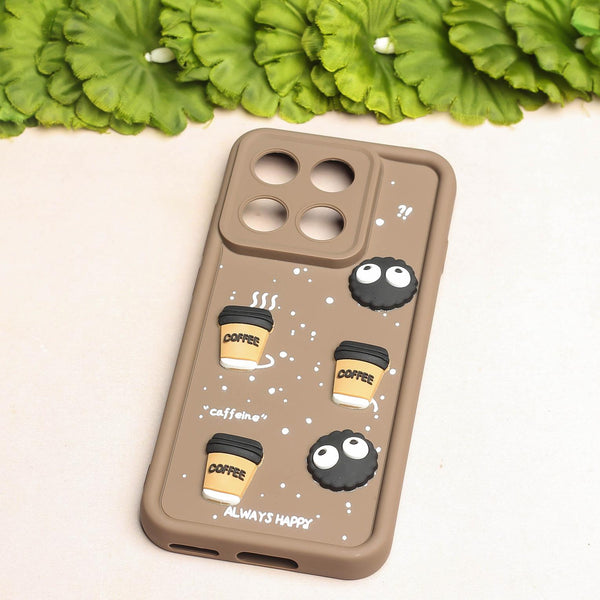 Brown COFFEE (ALWAYS HAPPY) Silicone case for Motorola Edge 60 Fusion