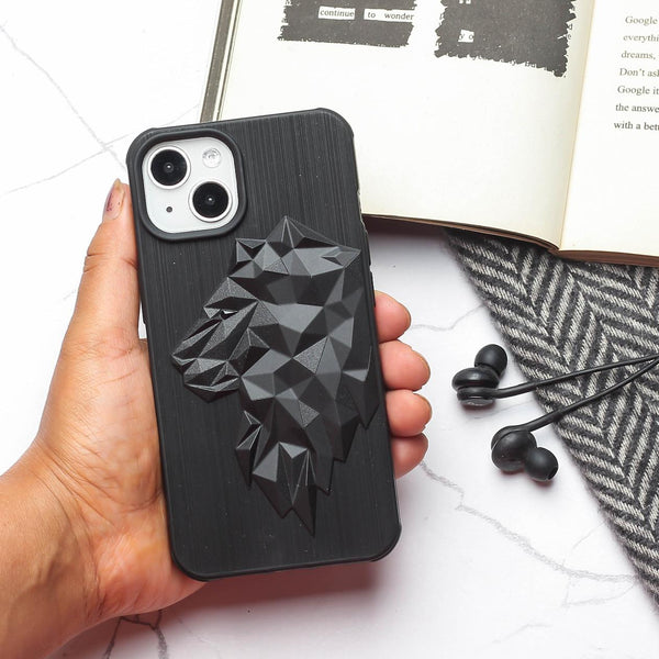 LION Engraved Silicone Case for Apple iphone 13