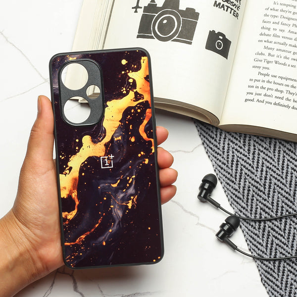 Black Gold Blaze metal back case for OnePlus Nord CE 3 Lite