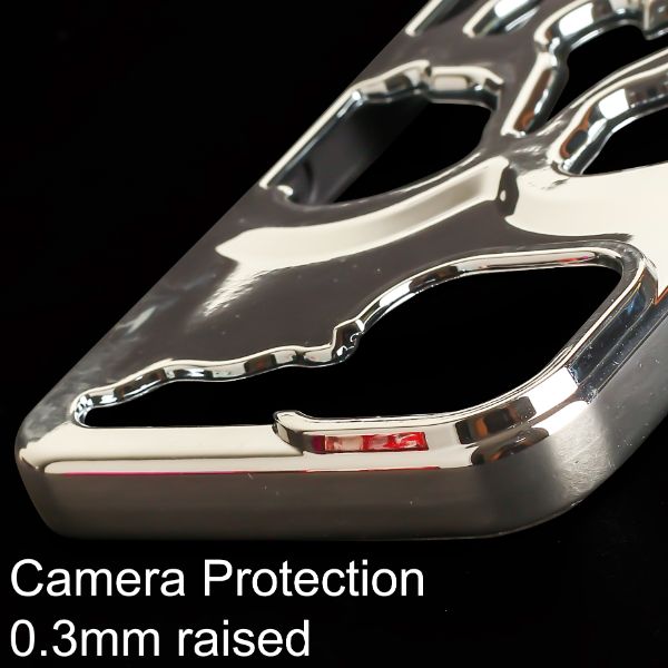 Silver Hollow Skull Design Silicone case for Apple iphone 13