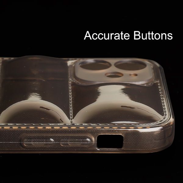Smoke Transparent  Puffon silicone case for Apple iPhone 12