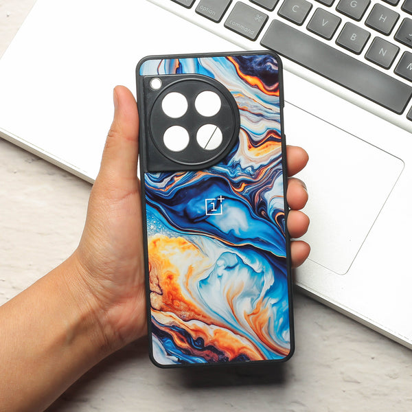 Blue Opulent metal back case for OnePlus 12R