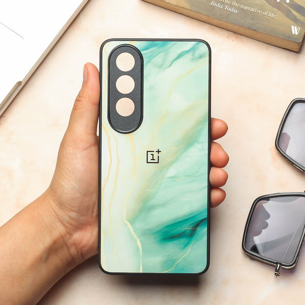 Green Luxe Marble metal back case for OnePlus Nord CE 4