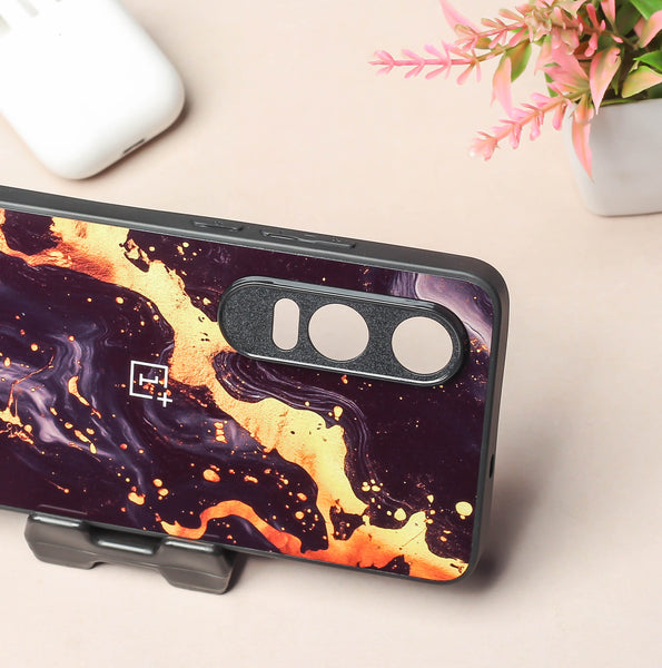 Black Gold Blaze metal back case for OnePlus Nord CE 4 Lite