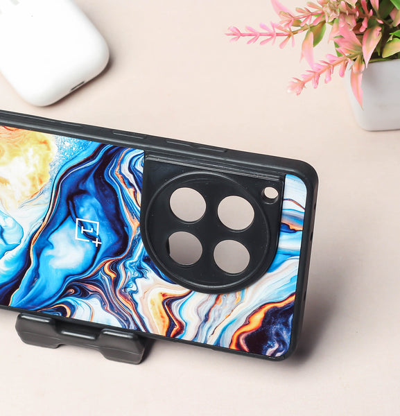 Blue Opulent metal back case for OnePlus 12R