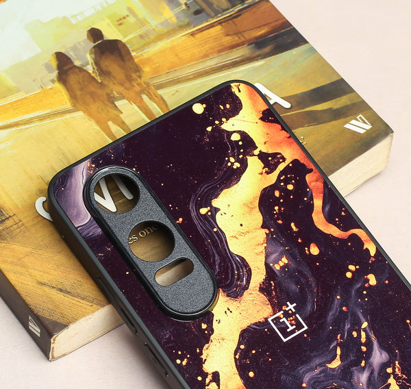 Black Gold Blaze metal back case for OnePlus Nord CE 4 Lite