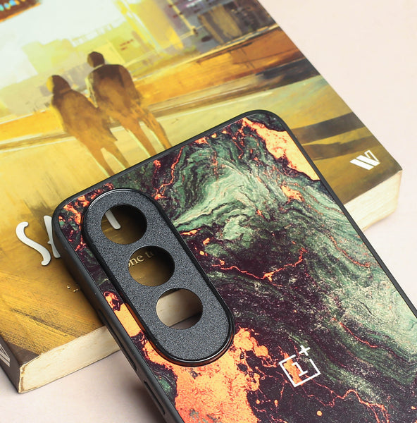 Green Golden elegance marble metal back case for OnePlus Nord CE 4
