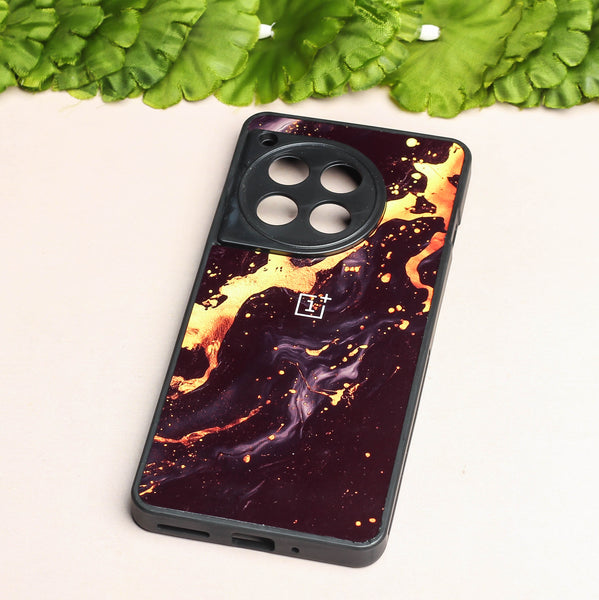 Black Gold Blaze metal back case for OnePlus 12R