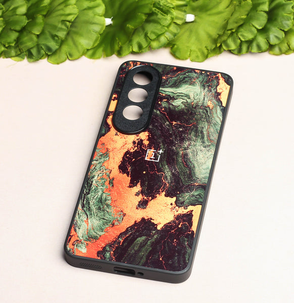 Green Golden elegance marble metal back case for OnePlus Nord CE 4