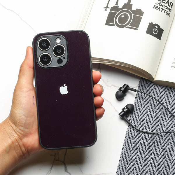 Black metal back case for Apple Iphone 16 Pro