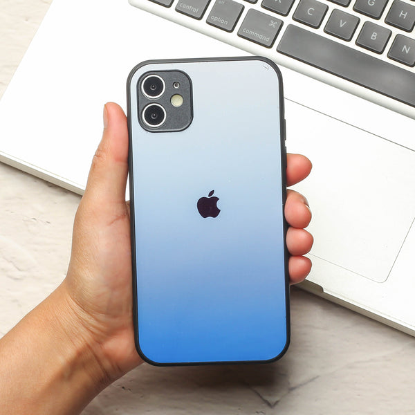 Blue Gradient metal back case for Apple Iphone 11
