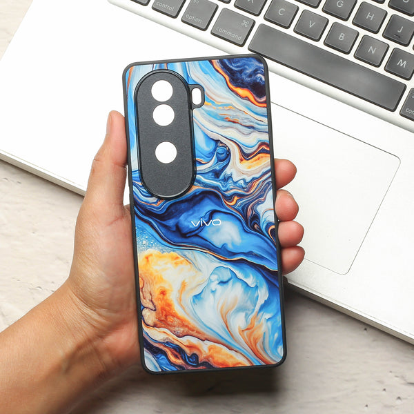 Blue Opulent metal back case for Vivo V40e