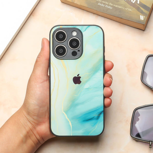 Green Luxe Marble metal back case for Apple Iphone 11 Pro