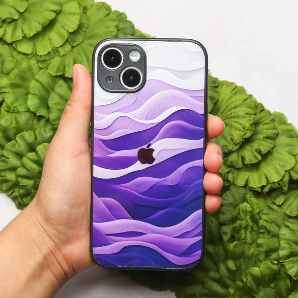 Purple Crest metal back case for Apple Iphone 13